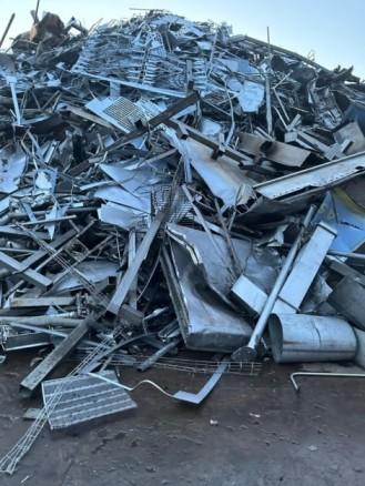 Sorted metal scrap pile
